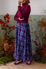 Carica l'immagine nel visualizzatore di Gallery, Gonna MARSIGLIA tartan bordeaux turchese