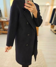 Carica l&#39;immagine nel visualizzatore di Gallery, Cappotto Blu lana- vestibilità morbida