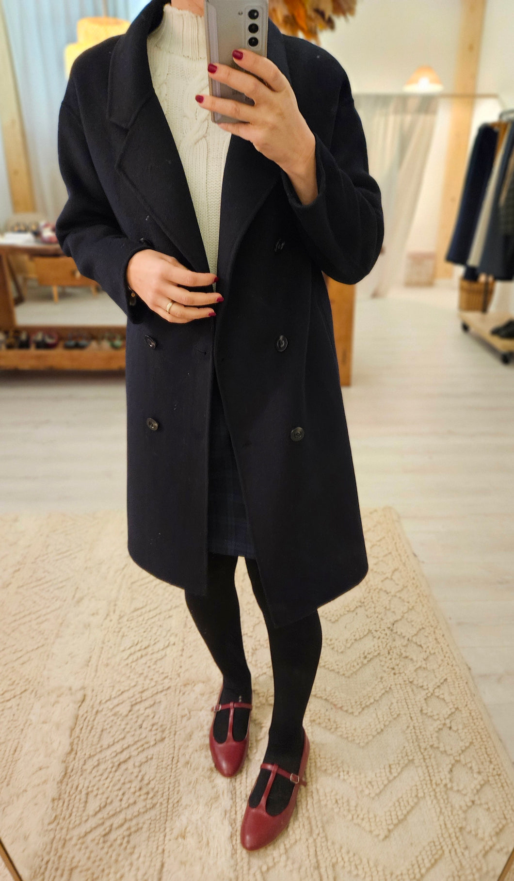 Cappotto Blu lana- vestibilità morbida