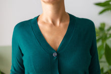Carica l'immagine nel visualizzatore di Gallery, cardigan SCOLLO V verde gucci