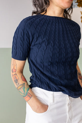 Maglioncino BLU trecce