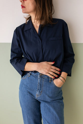 Camicia BLU crop