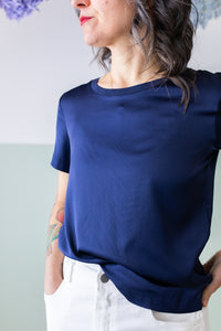 Maglia BASIC viscosa blu