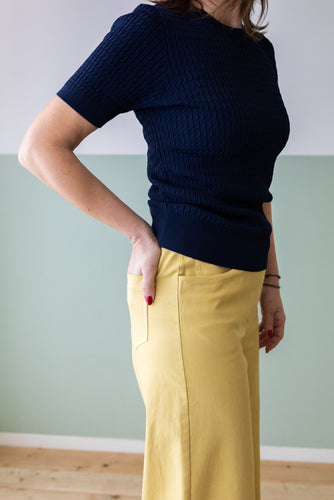 Pantalone 5 tasche giallo