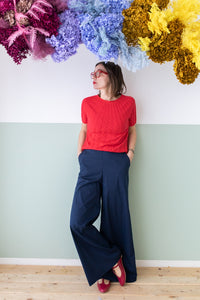 pantalone PALAZZO blu