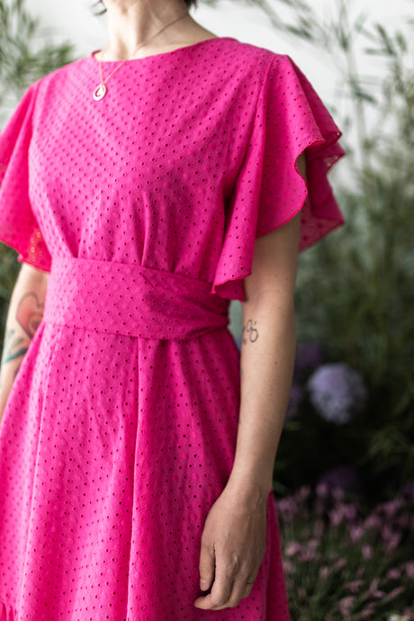 Vestito RIMINI sangallo fuchsia