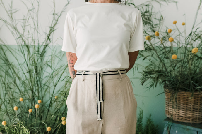 Maglia basica bianca viscosa