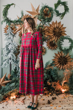 Carica l&#39;immagine nel visualizzatore di Gallery, Vestito FIRENZE Tartan rosso