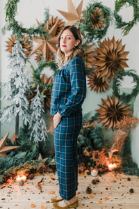 Panta LONDRA tartan blu