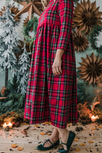 Carica l&#39;immagine nel visualizzatore di Gallery, Vestito FIRENZE Tartan rosso