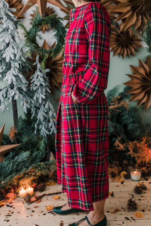 Panta gonna BOLOGNA tartan rosso