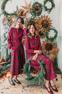 Panta gonna BOLOGNA tartan rosso