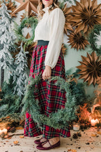Carica l&#39;immagine nel visualizzatore di Gallery, Gonna MARSIGLIA tartan rosso Natale