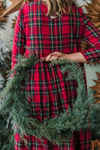 Carica l&#39;immagine nel visualizzatore di Gallery, Vestito FIRENZE Tartan rosso