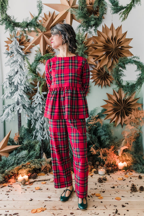 Panta LONDRA tartan rosso