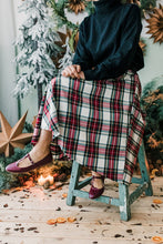 Carica l&#39;immagine nel visualizzatore di Gallery, Gonna ZANTE / MARSIGLIA tartan base bianca