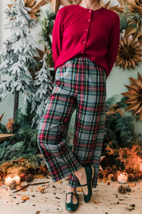 Panta LONDRA tartan base grigio