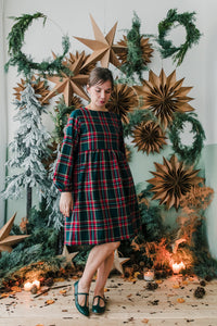 Vestito LUBIANA Tartan verdone rosso