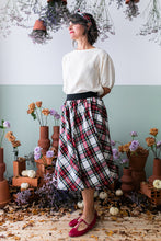 Carica l&#39;immagine nel visualizzatore di Gallery, Gonna ZANTE / MARSIGLIA tartan base bianca