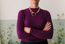 Carica l&#39;immagine nel visualizzatore di Gallery, Maglioncino bottoncino lampone