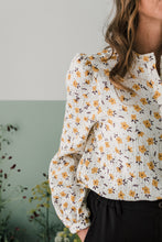 Carica l&#39;immagine nel visualizzatore di Gallery, Camicia fiorellini senape