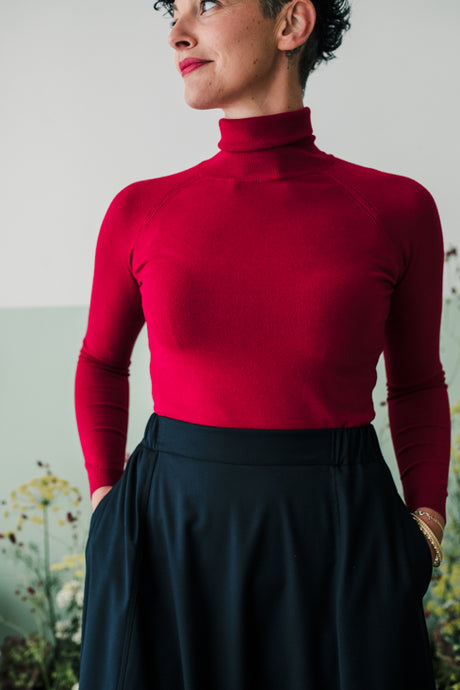 Lupetto basic sotto giacca fragola