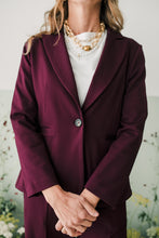 Carica l&#39;immagine nel visualizzatore di Gallery, Giacca bordeaux punto milano