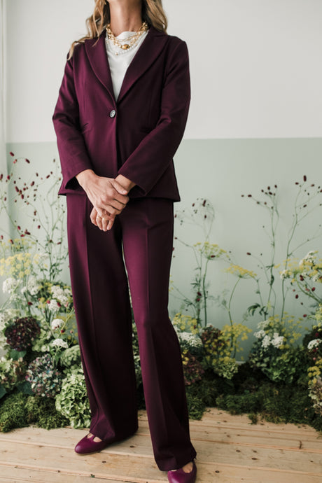 pantalone bordeux punto milano