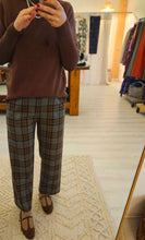 Carica l'immagine nel visualizzatore di Gallery, Londra tartan marrone grigio filo lurex. Ultima S