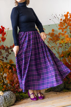 Carica l'immagine nel visualizzatore di Gallery, Gonna MARSIGLIA tartan viola