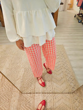 Carica l'immagine nel visualizzatore di Gallery, Pantalone Londra cotone vichy rosa fluo