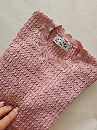 Maglioncino ROSA trecce