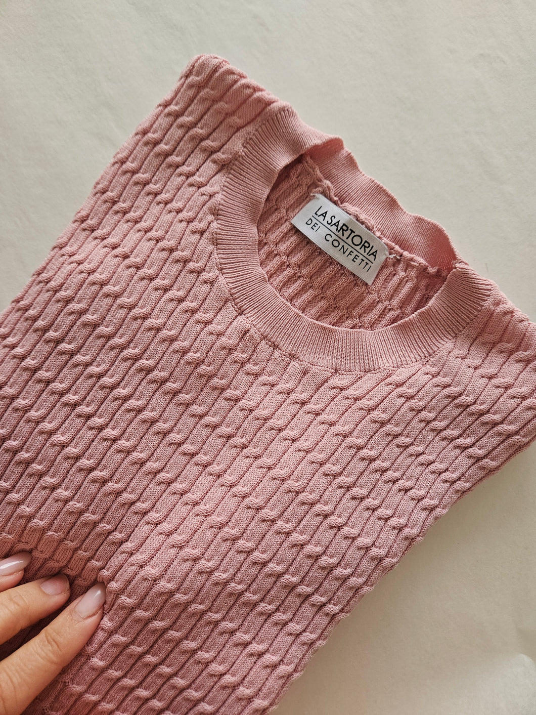Maglioncino ROSA trecce