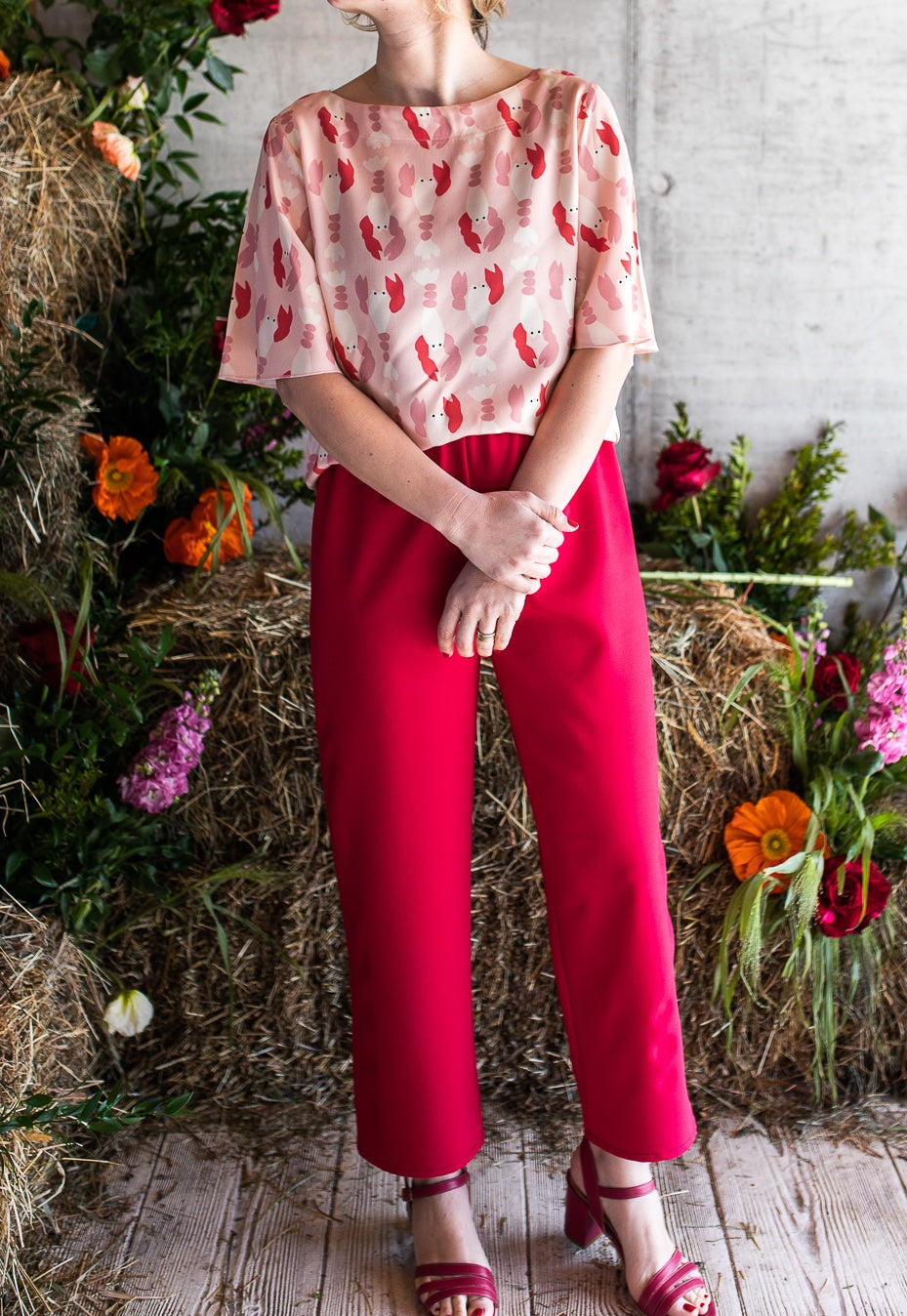 Pantalone Londra fragola