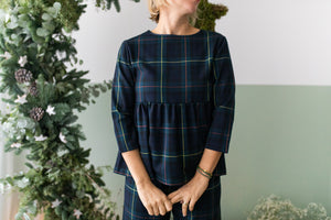 Maglia Verona tartan blu verde righe