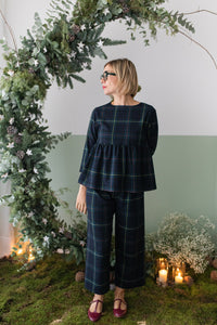 Maglia Verona tartan blu verde righe