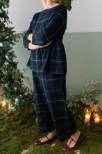 Carica l&#39;immagine nel visualizzatore di Gallery, Panta LONDRA tartan verde blu righe