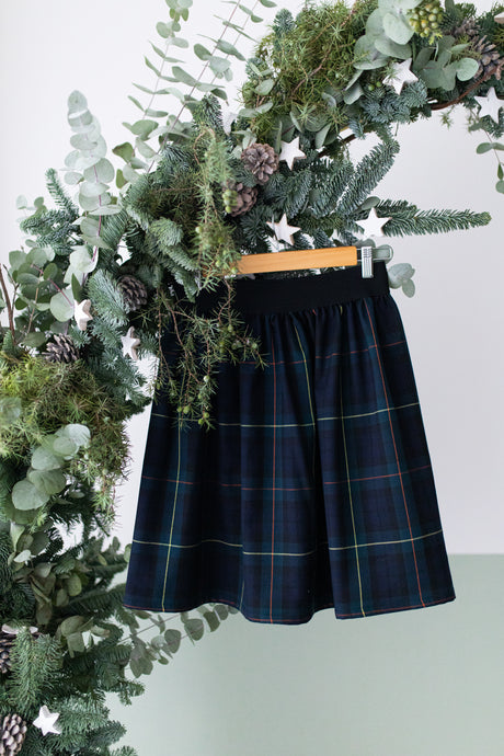 Gonna VENEZIA tartan blu verde righe