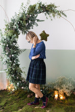 Carica l&#39;immagine nel visualizzatore di Gallery, Gonna VENEZIA tartan blu verde righe