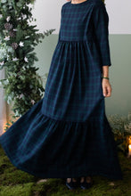 Carica l'immagine nel visualizzatore di Gallery, Vestito ATENE Tartan blu/verde preordine