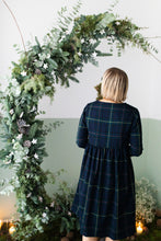 Carica l&#39;immagine nel visualizzatore di Gallery, Vestito LUBIANA Tartan blu/verde righe