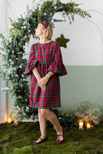 Carica l&#39;immagine nel visualizzatore di Gallery, Vestito Belgrado tartan base rossa- preordine