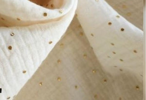Maglia TREVISO mussola panna pois oro